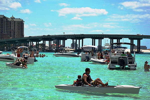 crab island destin florida cruises kayak