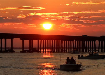 destin sunset cruise bridge boat